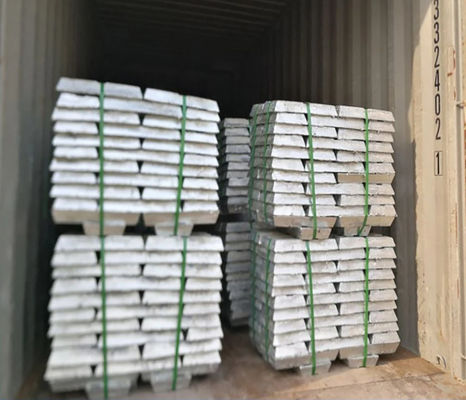 99,95% metal blanco de los lingotes superficiales brillantes del cinc