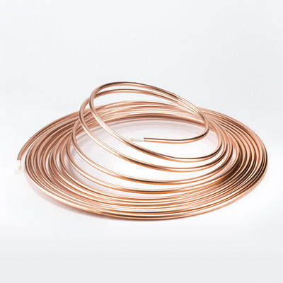 bobina de cobre inconsútil del tubo de cobre de 15m m ASTM A254 para la crepe de aluminio de la CA