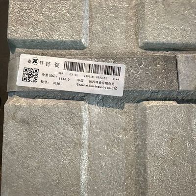 Ingots de aleación de zinc AISI 50 kg 25 toneladas Alta pureza Con 99,995% ~ 99,99%